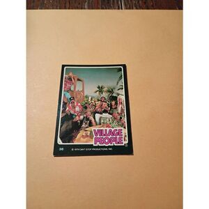Vintage 1979 Village People Trading Card #36 Disco Era Vintage Music Collectible